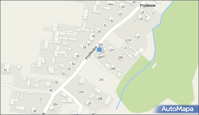 Podlesie, Podleska, 24A, mapa Podlesie