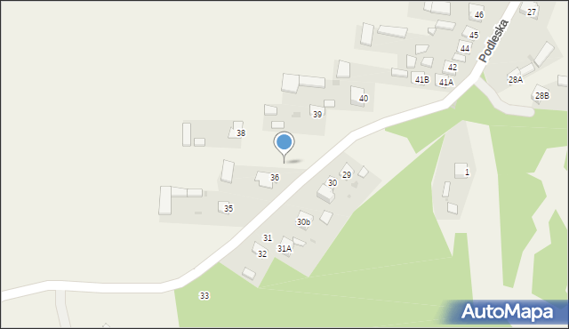 Podlesie, Podleska, 37, mapa Podlesie