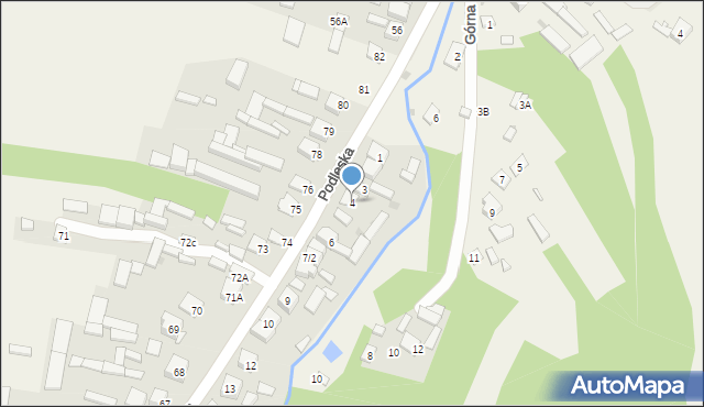 Podlesie, Podleska, 4, mapa Podlesie