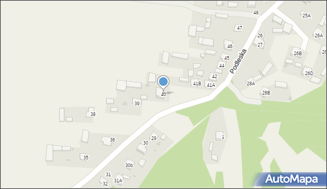 Podlesie, Podleska, 40, mapa Podlesie