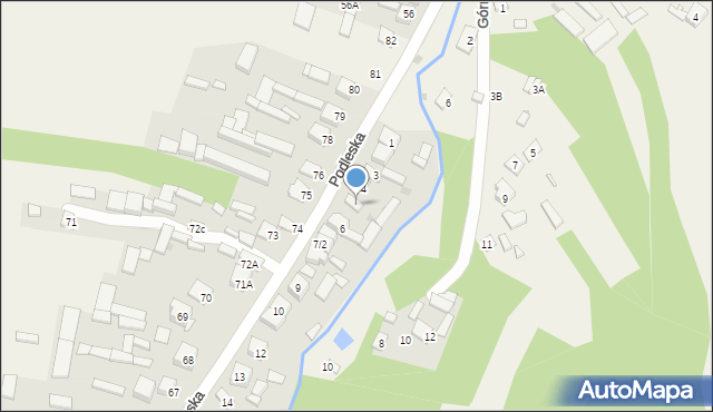 Podlesie, Podleska, 5, mapa Podlesie