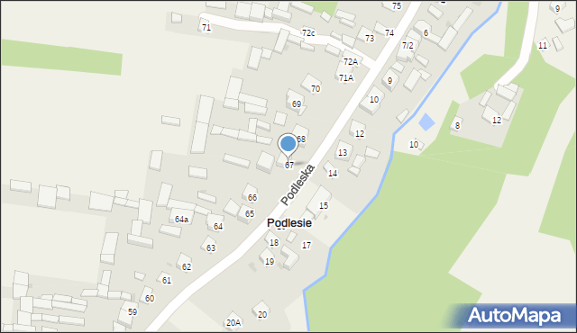 Podlesie, Podleska, 67, mapa Podlesie