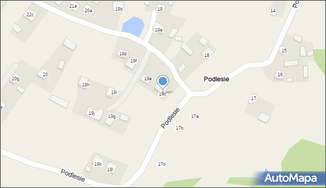 Podlesie, Podlesie, 19c, mapa Podlesie