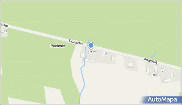 Podlesie, Podlesie, 13, mapa Podlesie