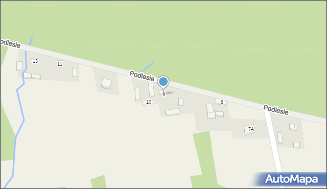 Podlesie, Podlesie, 9, mapa Podlesie