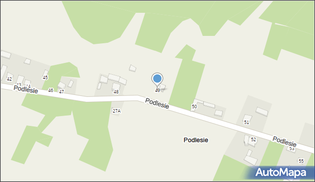 Podlesie, Podlesie, 49, mapa Podlesie