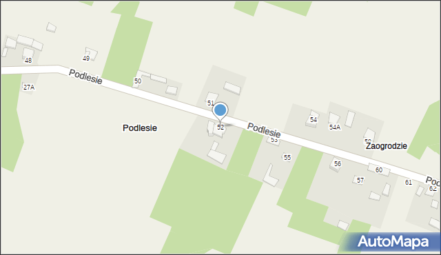 Podlesie, Podlesie, 52, mapa Podlesie