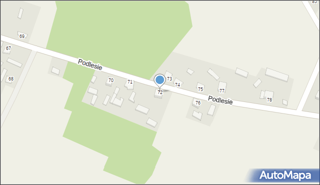 Podlesie, Podlesie, 72, mapa Podlesie