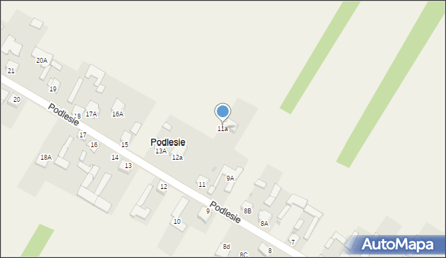 Podlesie, Podlesie, 11a, mapa Podlesie