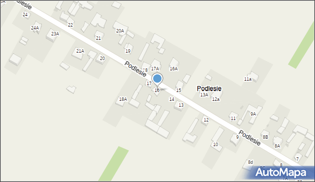 Podlesie, Podlesie, 16, mapa Podlesie