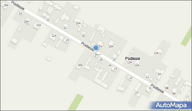 Podlesie, Podlesie, 17, mapa Podlesie