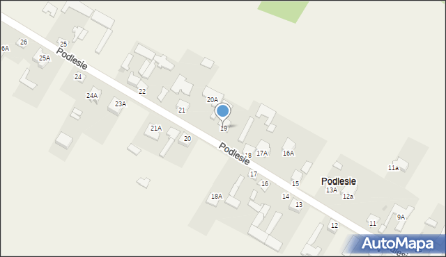 Podlesie, Podlesie, 19, mapa Podlesie