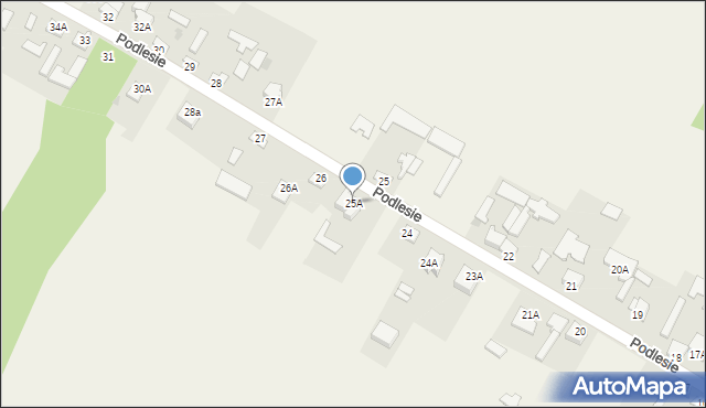 Podlesie, Podlesie, 25A, mapa Podlesie