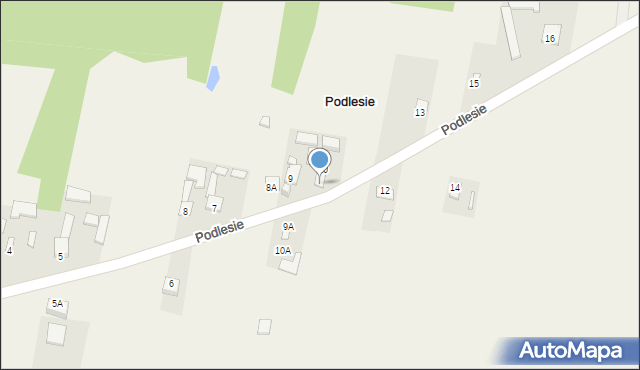 Podlesie, Podlesie, 11, mapa Podlesie