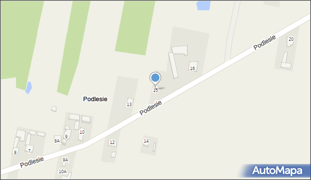 Podlesie, Podlesie, 15, mapa Podlesie