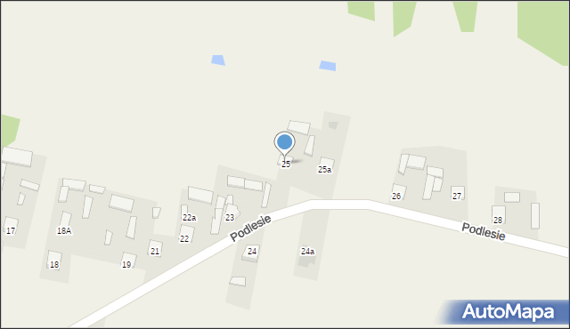 Podlesie, Podlesie, 25, mapa Podlesie