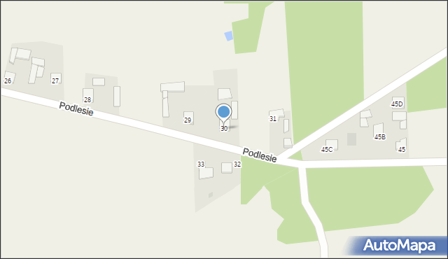 Podlesie, Podlesie, 30, mapa Podlesie
