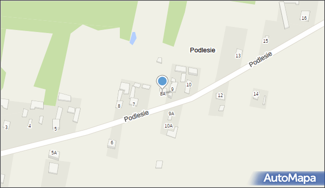 Podlesie, Podlesie, 8A, mapa Podlesie