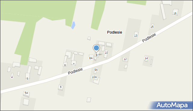 Podlesie, Podlesie, 9, mapa Podlesie