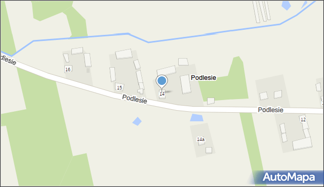 Podlesie, Podlesie, 14, mapa Podlesie