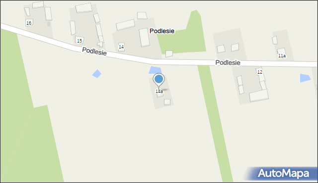 Podlesie, Podlesie, 14a, mapa Podlesie