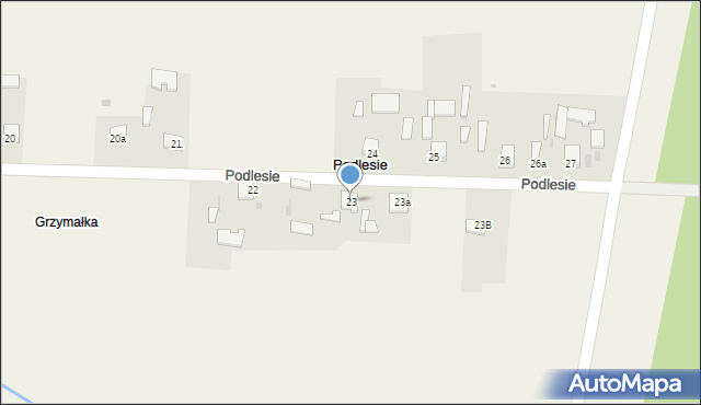 Podlesie, Podlesie, 23, mapa Podlesie