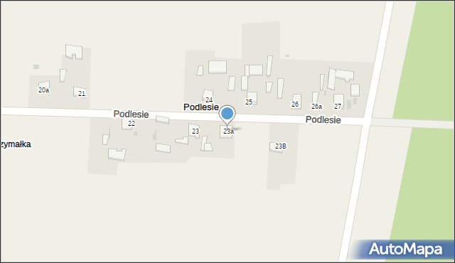 Podlesie, Podlesie, 23a, mapa Podlesie