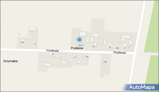 Podlesie, Podlesie, 24, mapa Podlesie