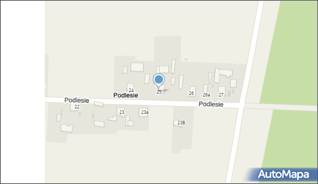 Podlesie, Podlesie, 25, mapa Podlesie