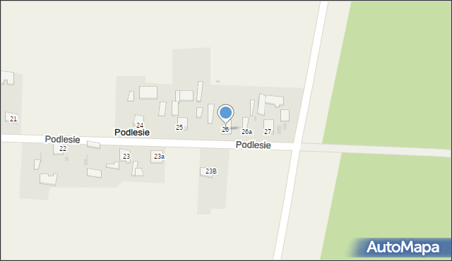 Podlesie, Podlesie, 26, mapa Podlesie