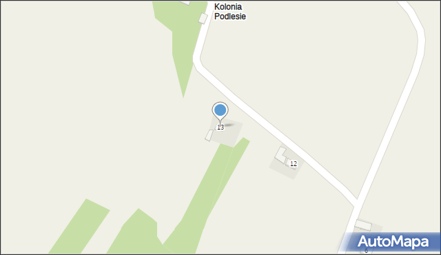 Podlesie, Podlesie, 13, mapa Podlesie