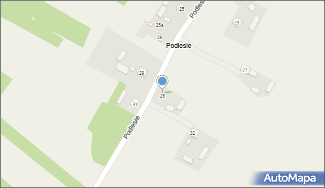 Podlesie, Podlesie, 27, mapa Podlesie