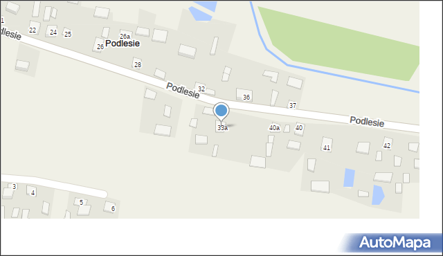 Podlesie, Podlesie, 33a, mapa Podlesie