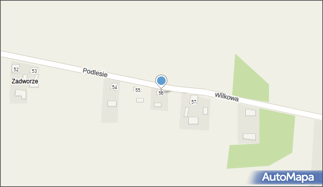 Podlesie, Podlesie, 56, mapa Podlesie