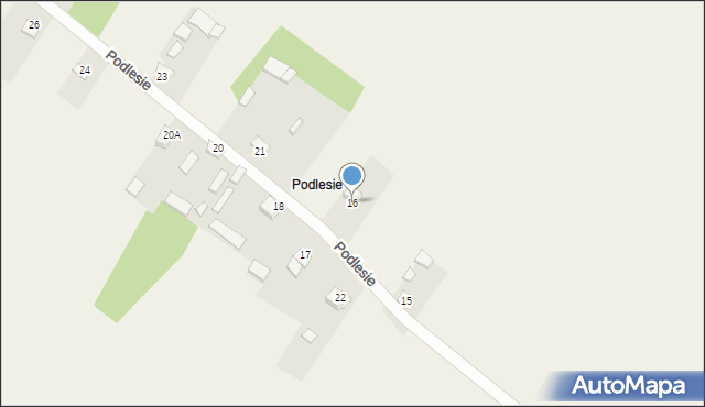 Podlesie, Podlesie, 16, mapa Podlesie