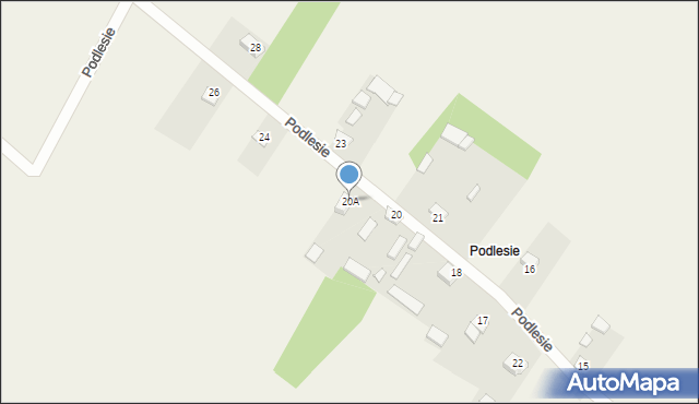 Podlesie, Podlesie, 20A, mapa Podlesie