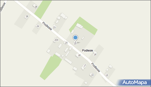 Podlesie, Podlesie, 21, mapa Podlesie