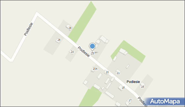 Podlesie, Podlesie, 23, mapa Podlesie