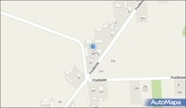 Podlesie, Podlesie, 20C, mapa Podlesie