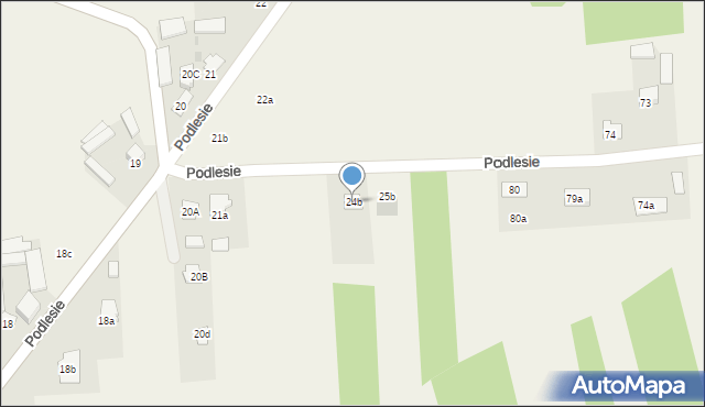 Podlesie, Podlesie, 24b, mapa Podlesie