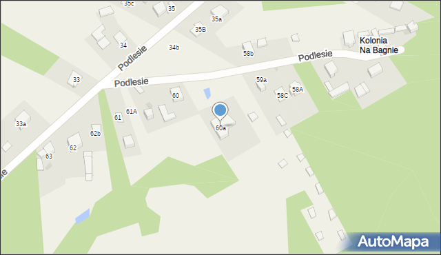 Podlesie, Podlesie, 60a, mapa Podlesie