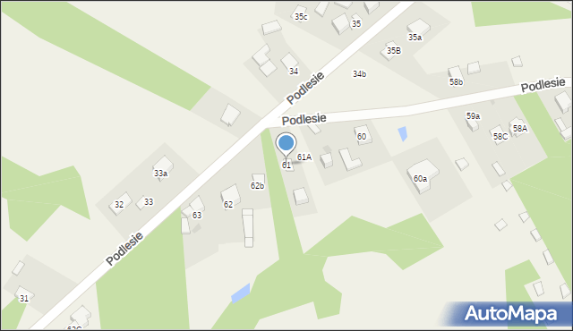 Podlesie, Podlesie, 61, mapa Podlesie