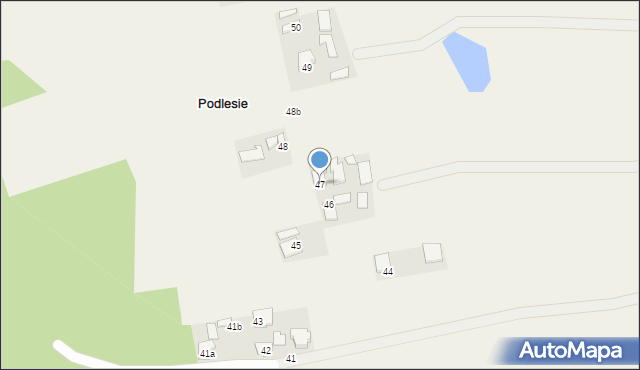 Podlesie, Podlesie, 47, mapa Podlesie