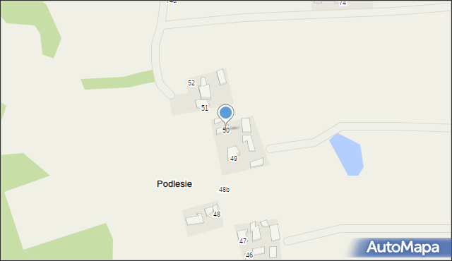 Podlesie, Podlesie, 50, mapa Podlesie