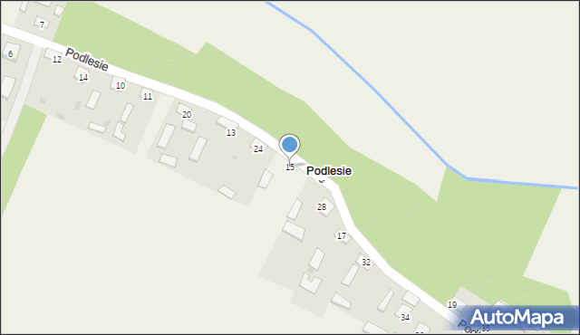 Podlesie, Podlesie, 15, mapa Podlesie