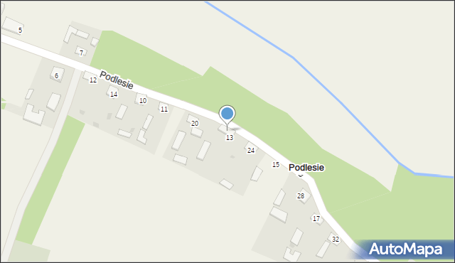 Podlesie, Podlesie, 22, mapa Podlesie