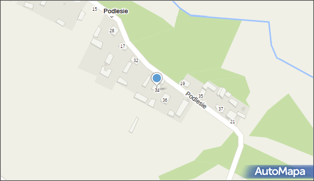 Podlesie, Podlesie, 34, mapa Podlesie