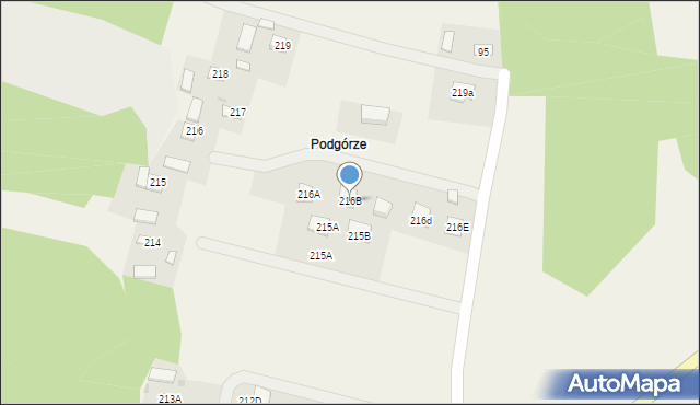 Podlesie, Podlesie, 216B, mapa Podlesie