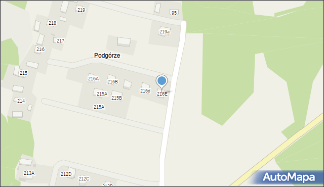 Podlesie, Podlesie, 216E, mapa Podlesie