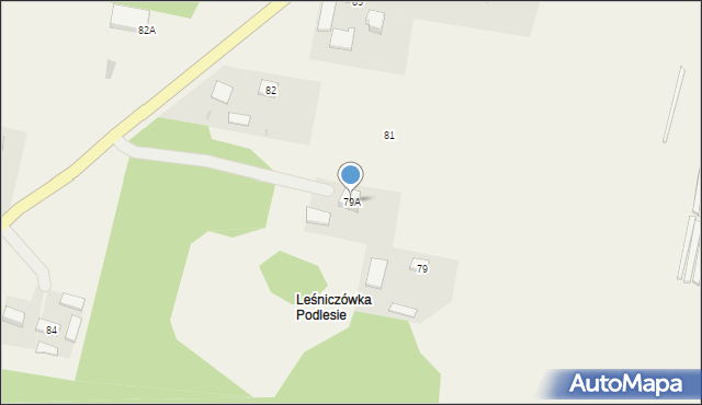 Podlesie, Podlesie, 79A, mapa Podlesie